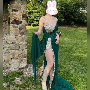 Size 2 emerald green prom dress